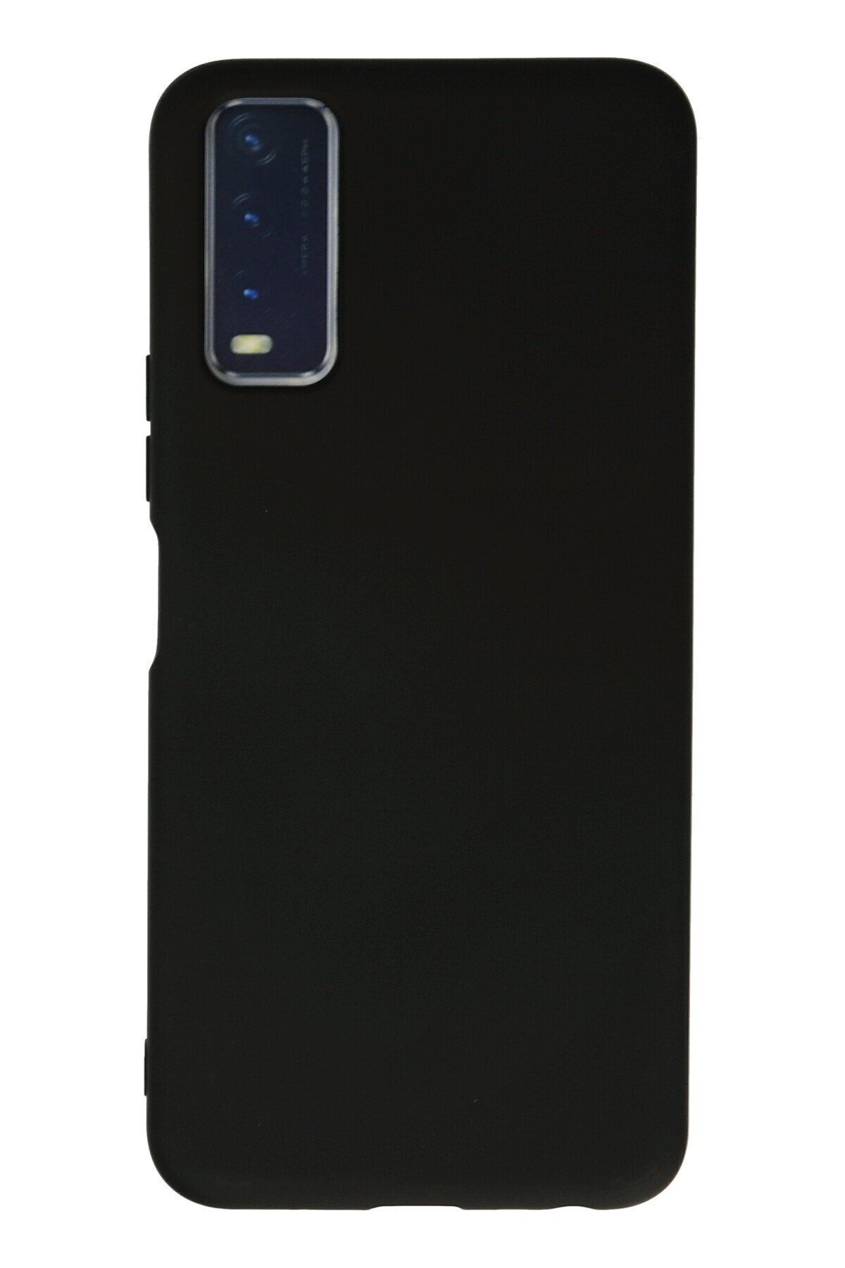 cepmoda Vivo Y11S - Cpmd içi kadife Soft-Nano Doku Kapak/Kılıf - SİYAH uyumlu