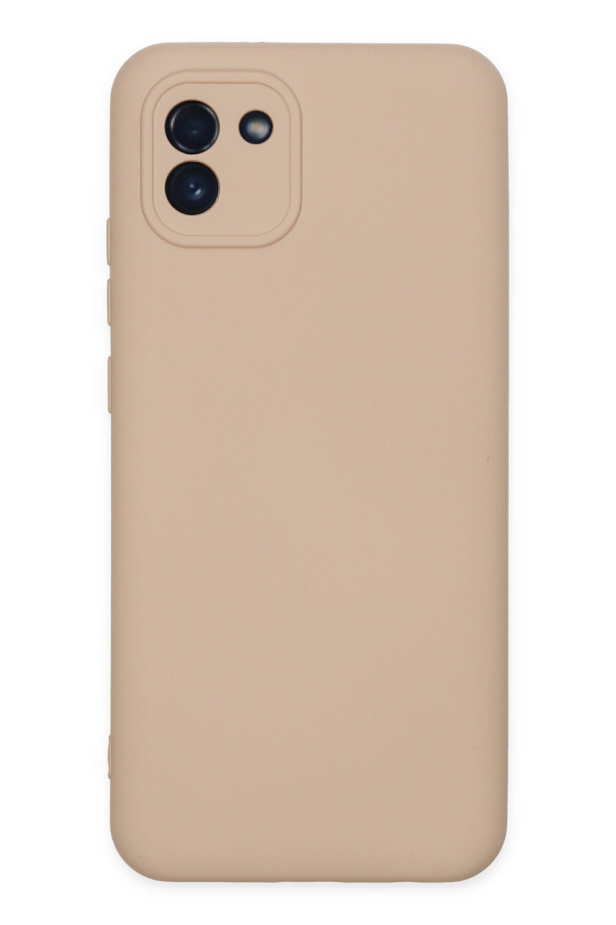 cepmoda Galaxy A03 Uyumlu  - Cpmd içi kadife Soft-Nano Doku Kapak/Kılıf - PUDRA