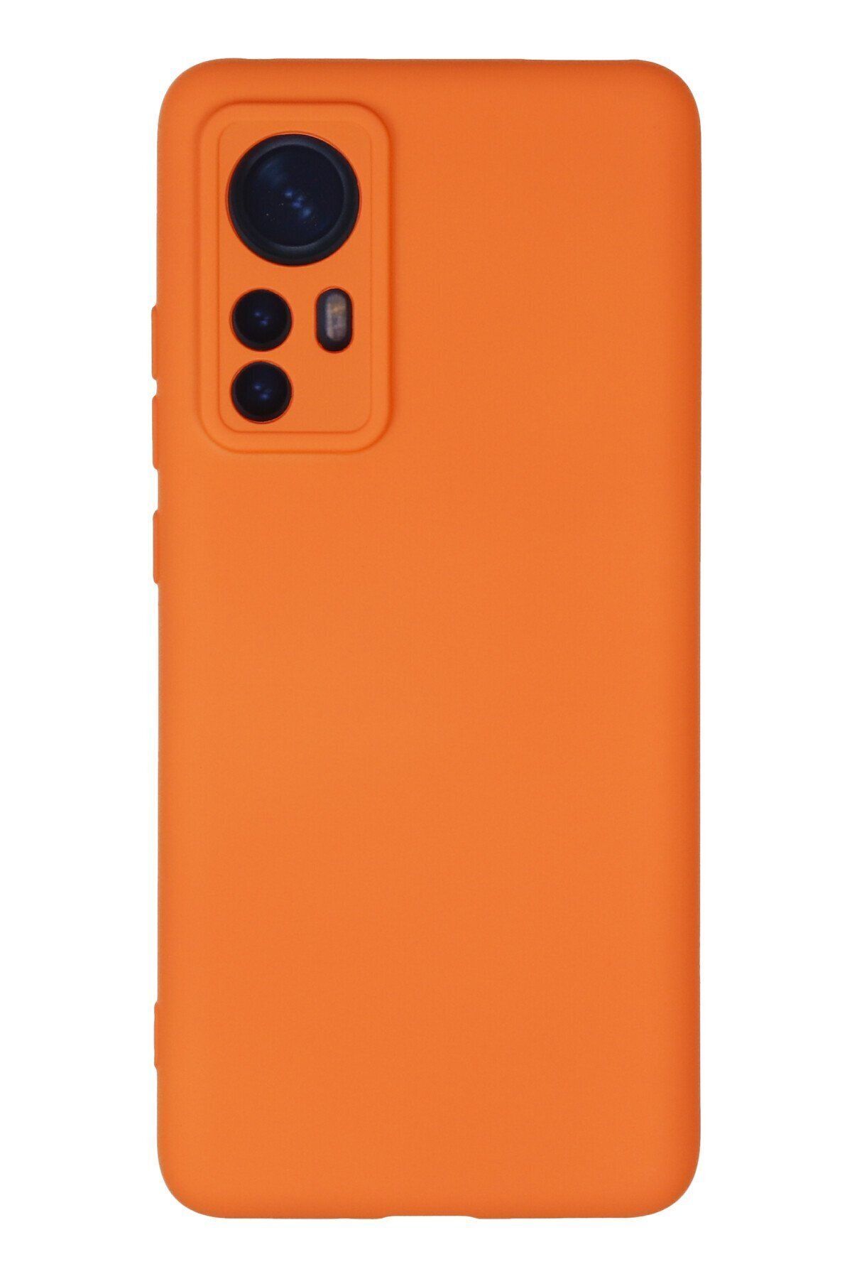 cepmoda Xiaomi Mi 12X uyumlu- Cpmd içi kadife Soft-Nano Doku Kapak/Kılıf - TURUNCU