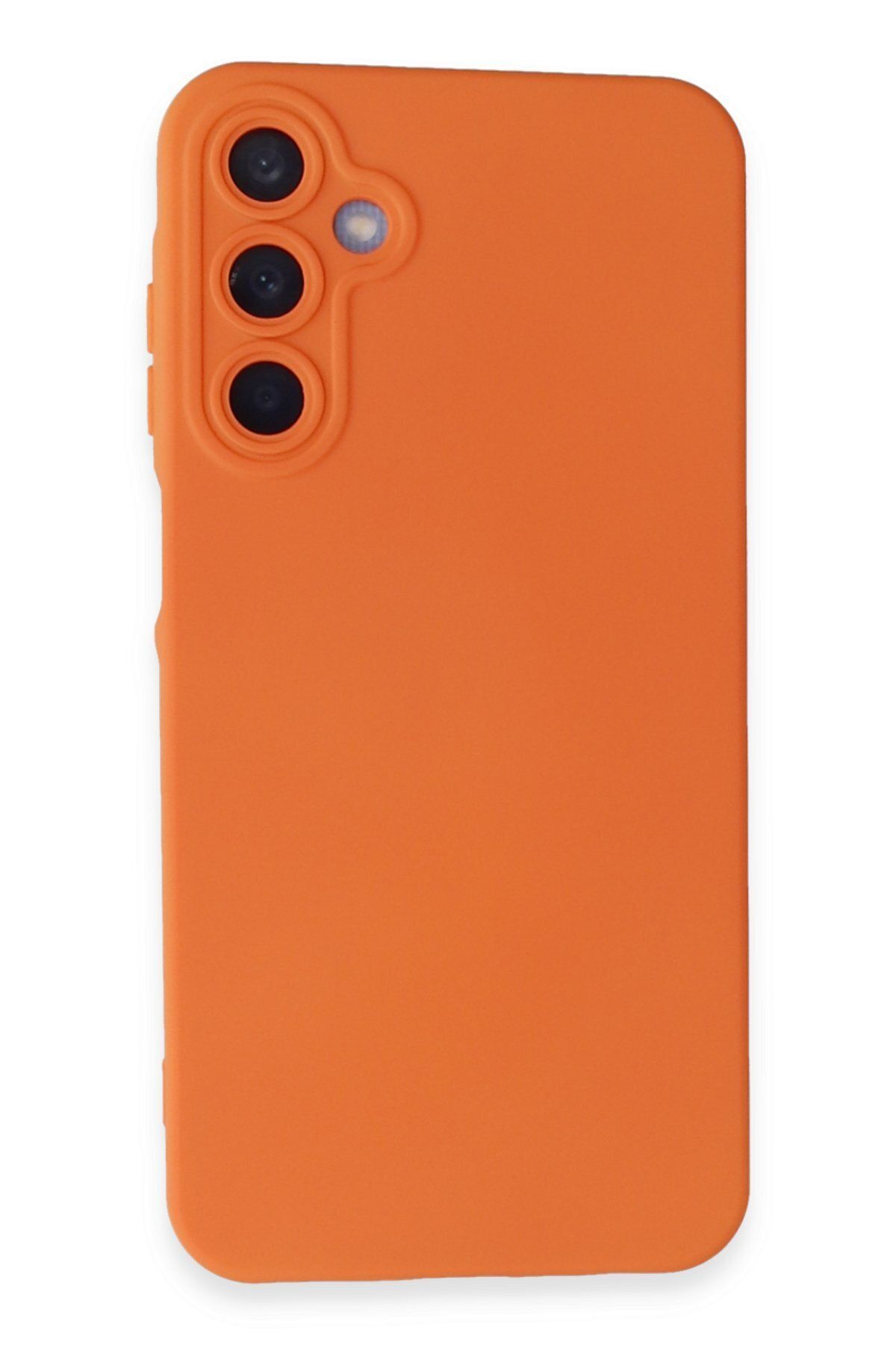cepmoda Galaxy A05s - Cpmd içi kadife Soft-Nano Doku Kapak/Kılıf Uyumlu  - TURUNCU