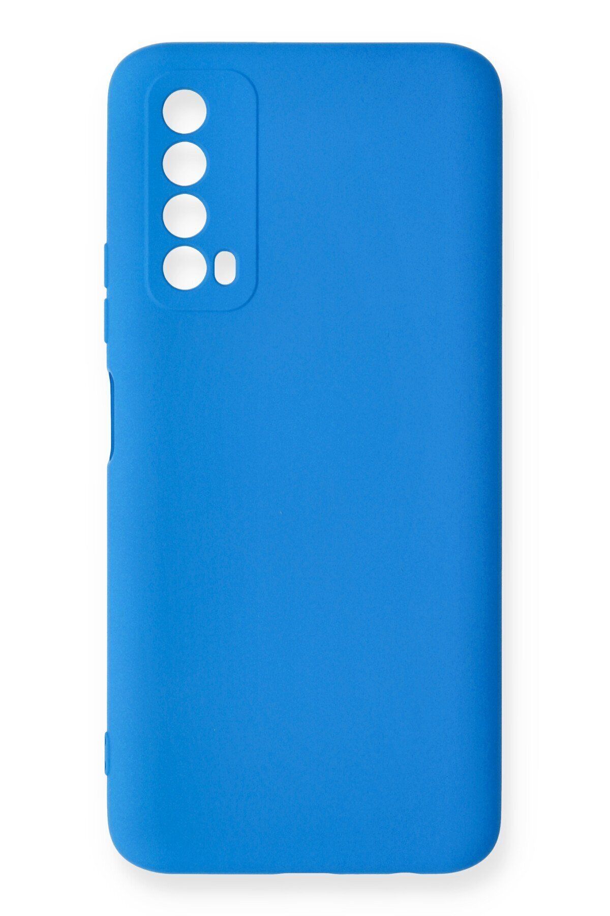 cepmoda Huawei P Smart 2021 Uyumlu Telefon Kılıfı - Lansman, iÇi Süet/Kadife, Soft - MAVİ