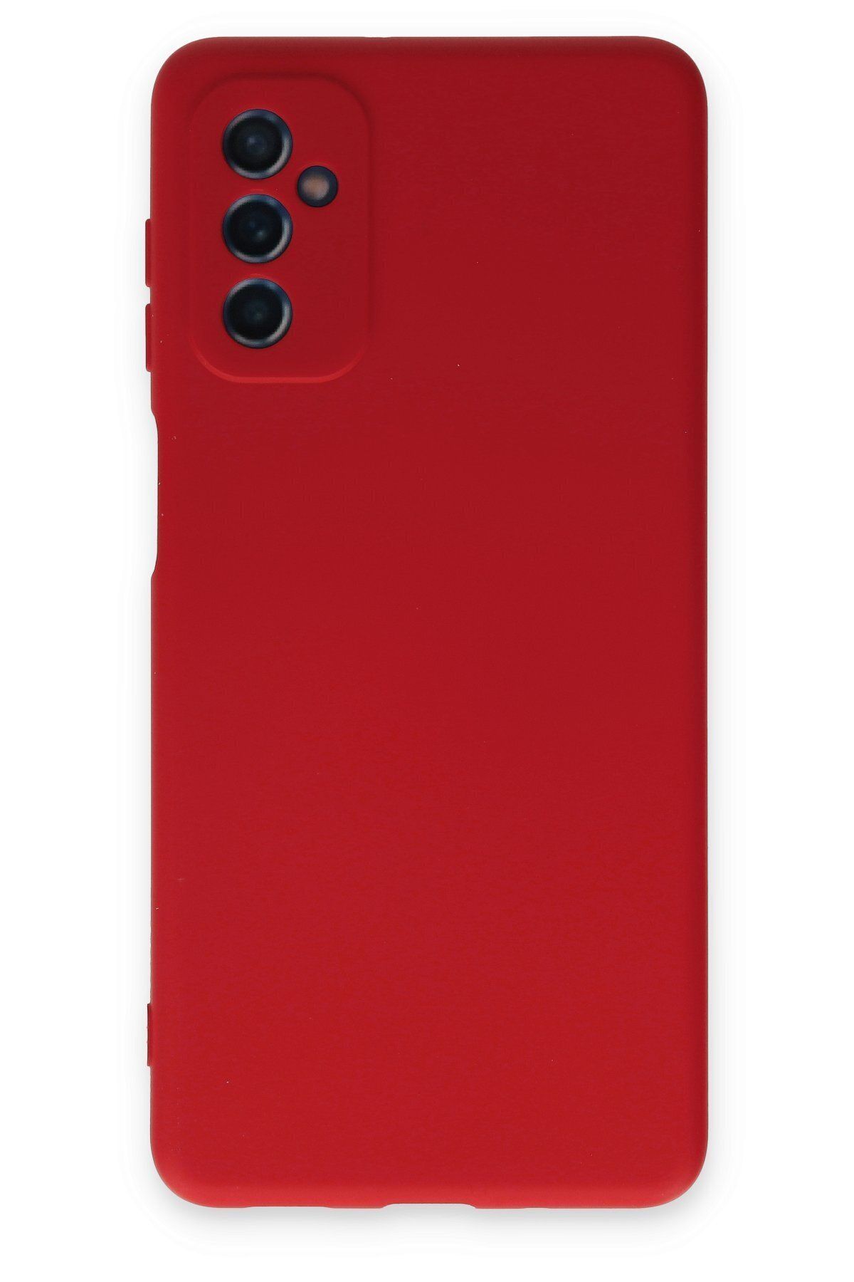 cepmoda Galaxy M52 5G -Uyumlu  Cpmd içi kadife Soft-Nano Doku Kapak/Kılıf - KIRMIZI