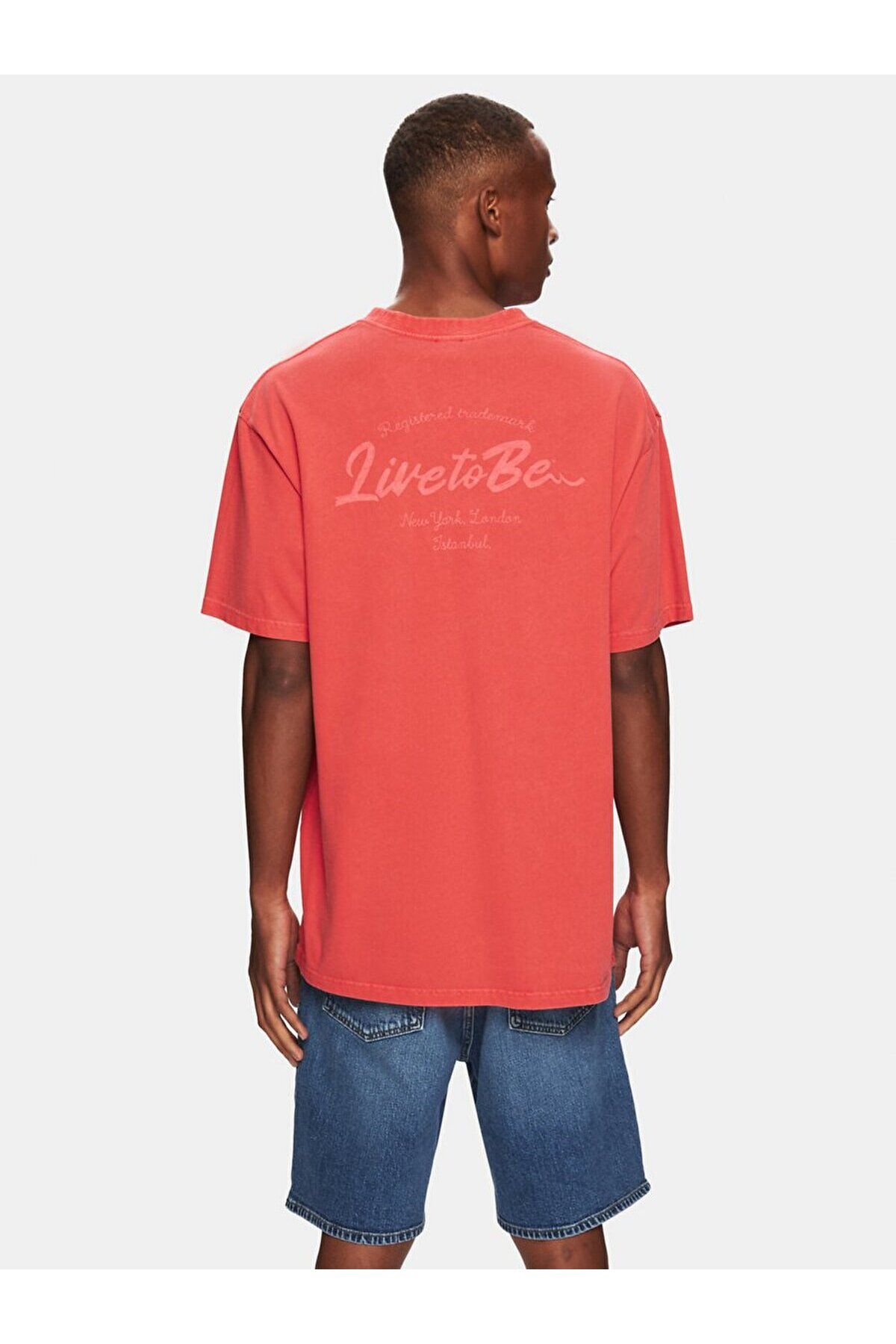 Ltb-Red Men's T-Shirt with Back Printed with Washable Back 3