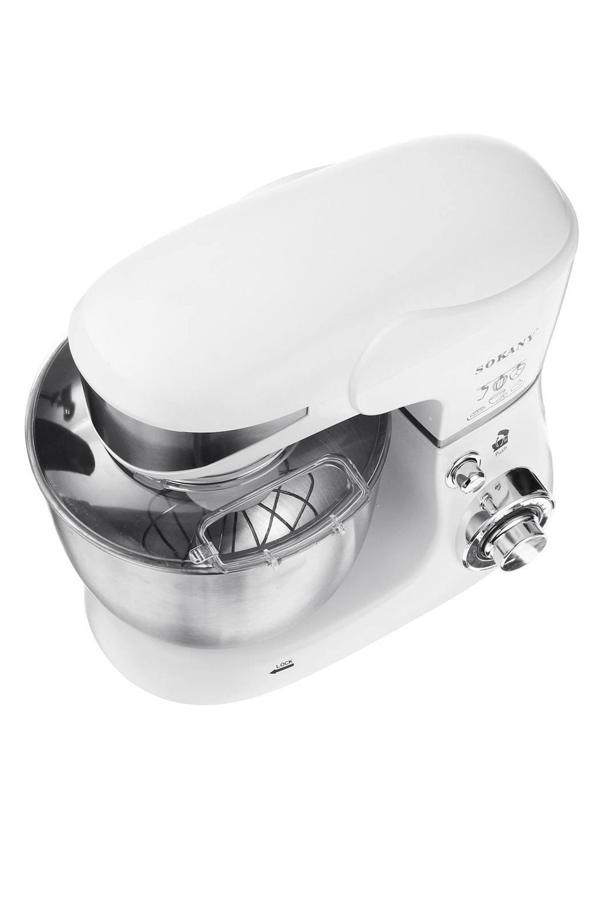 SOKANY-Stand Mixer, 5 liters, 1000 watts, Multi-function Kitchen Machine, with Lid Splash-Proof SC-206 4