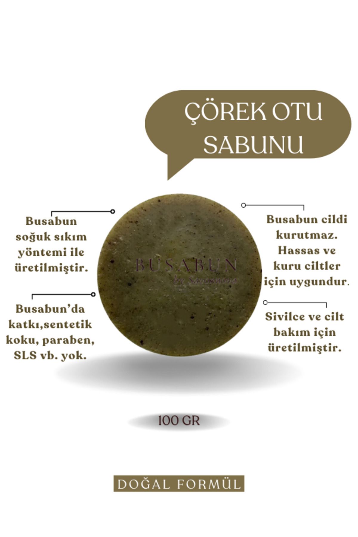 Kozmetigo Çörek Otu Sabunu Doğal ve Katkısız Sabun 100 GR