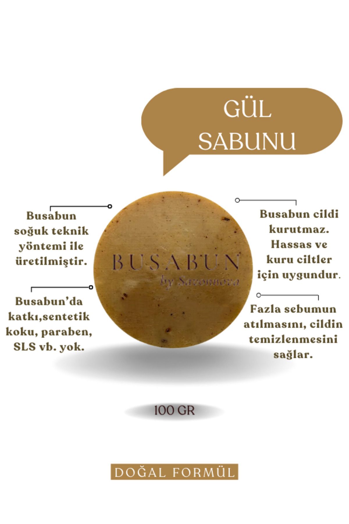 Kozmetigo Gül Sabunu Doğal ve Katkısız Sabun 100 GR