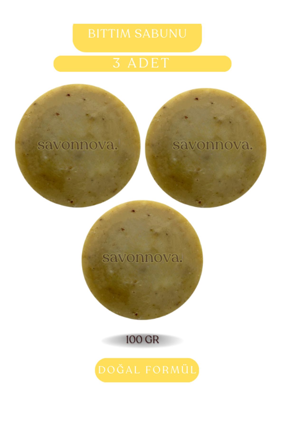 Kozmetigo Doğal Bıttım Sabunu, Cilt Sorunları Için Katkısız El Yapımı Sabun 3X100gr