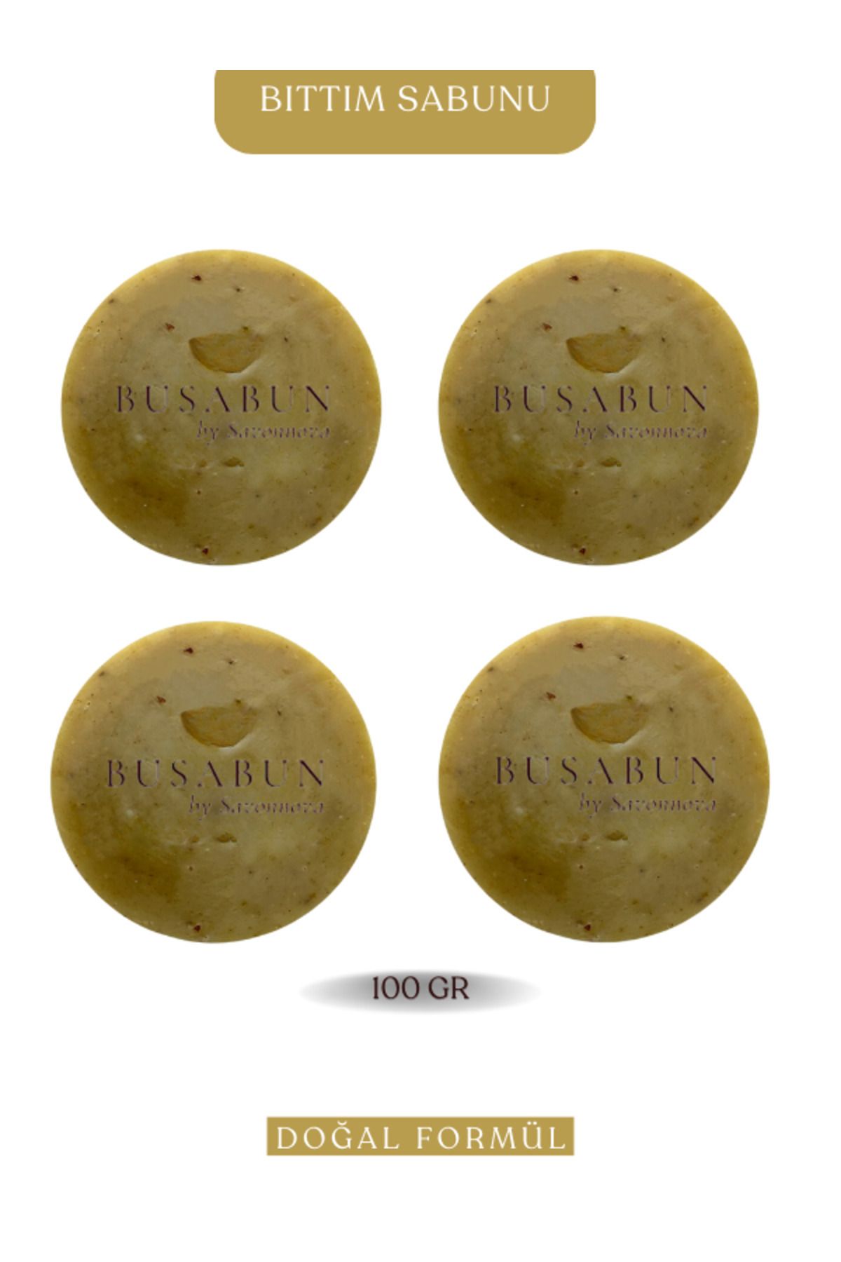 Kozmetigo Doğal Bıttım Sabunu 4x100 GR Katkısız Cilt Sorunları ve Kişisel Bakım İçin Katkısız Sabun
