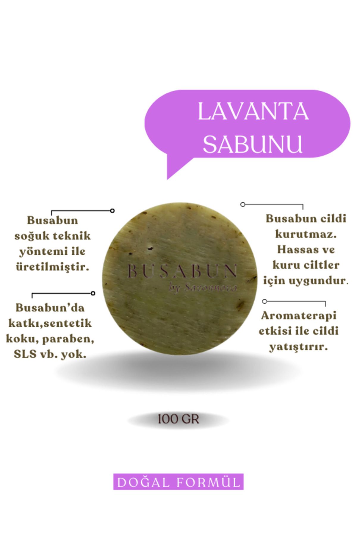 Kozmetigo Lavanta Sabunu Doğal ve Katkısız Sabun 100 GR
