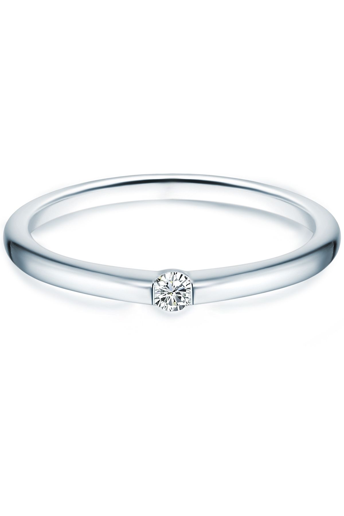 Trilani-Silberring Ring Sterling Silber Zirkonia Weiß 1