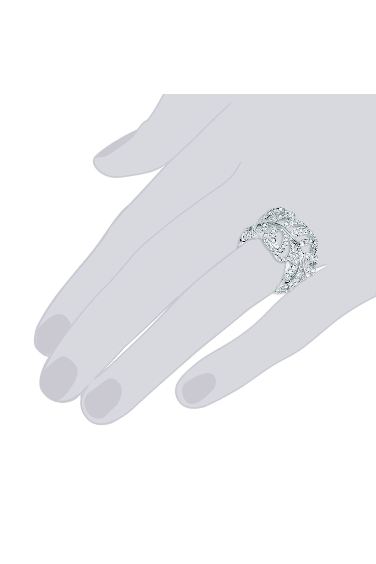 Lulu & Jane-Ring Mit Kristallen Von Swarovski® Ring Verziert Mit Kristallen Von Swarovski® Weiß 2