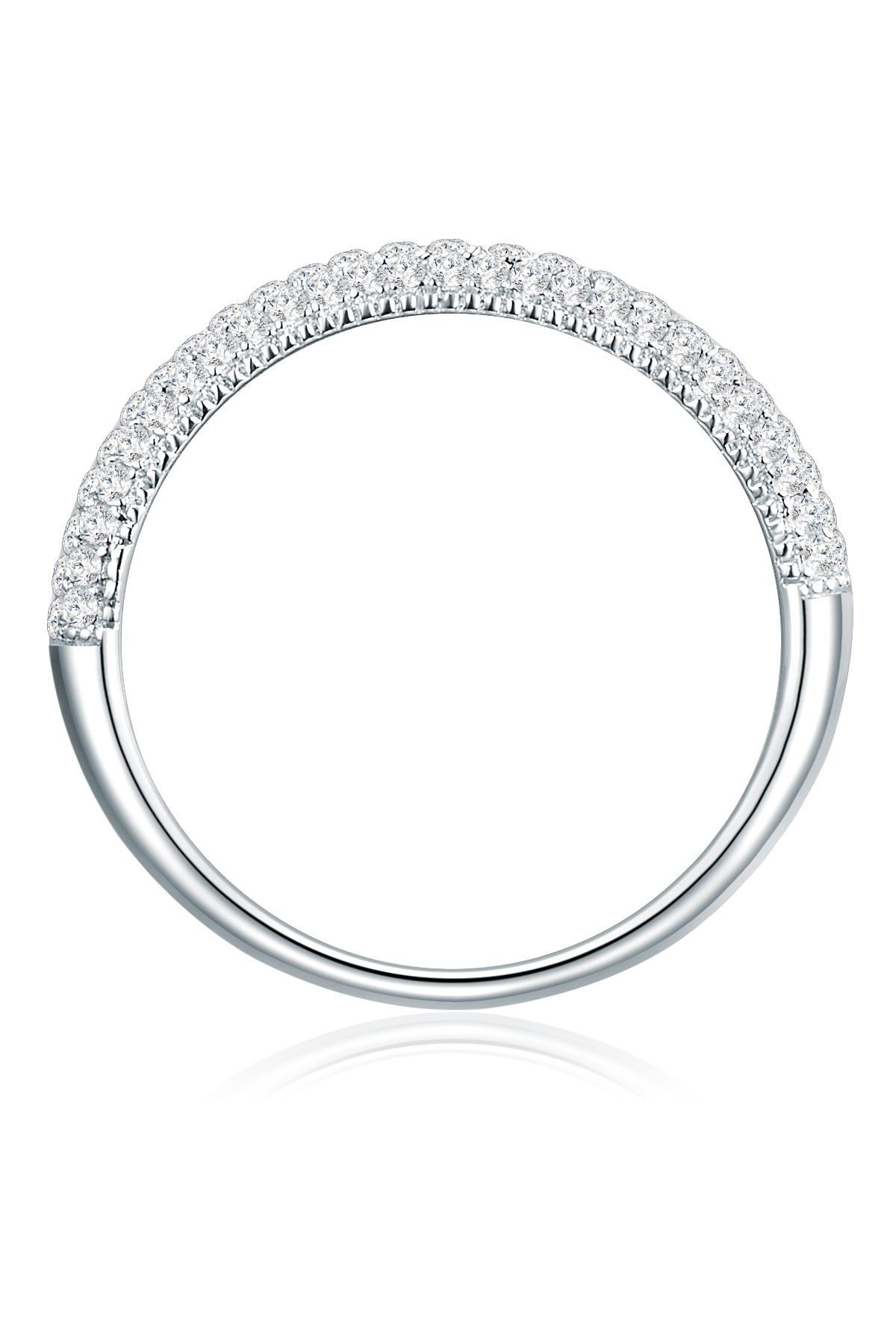 Trilani-Silberring Ring Sterling Silber Zirkonia Weiß 3