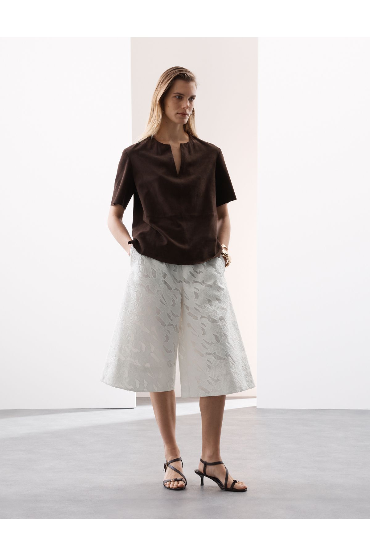 Marks & Spencer Saf Pamuklu Geniş Paça Culotte Pantolon