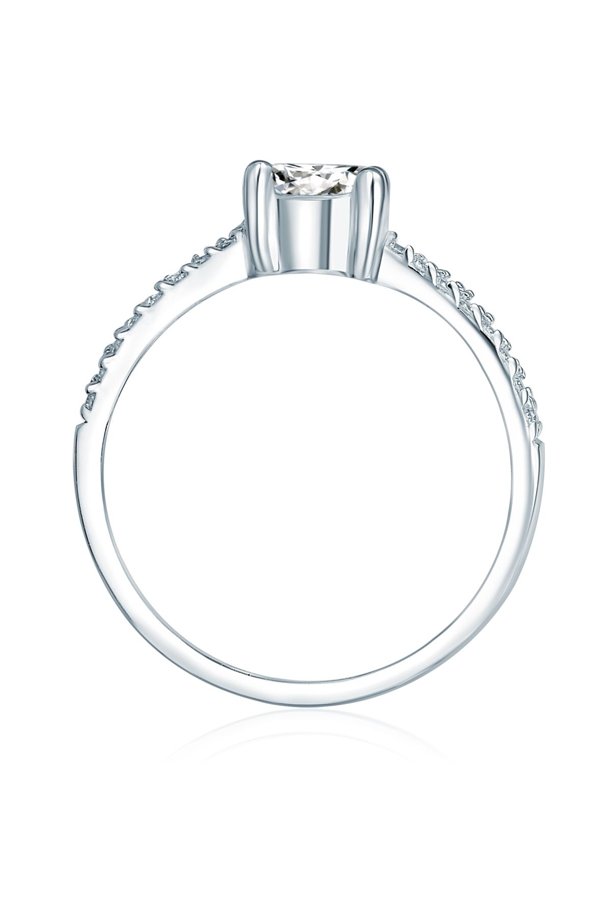 Trilani-Silberring Ring Sterling Silber Zirkonia Weiß 4