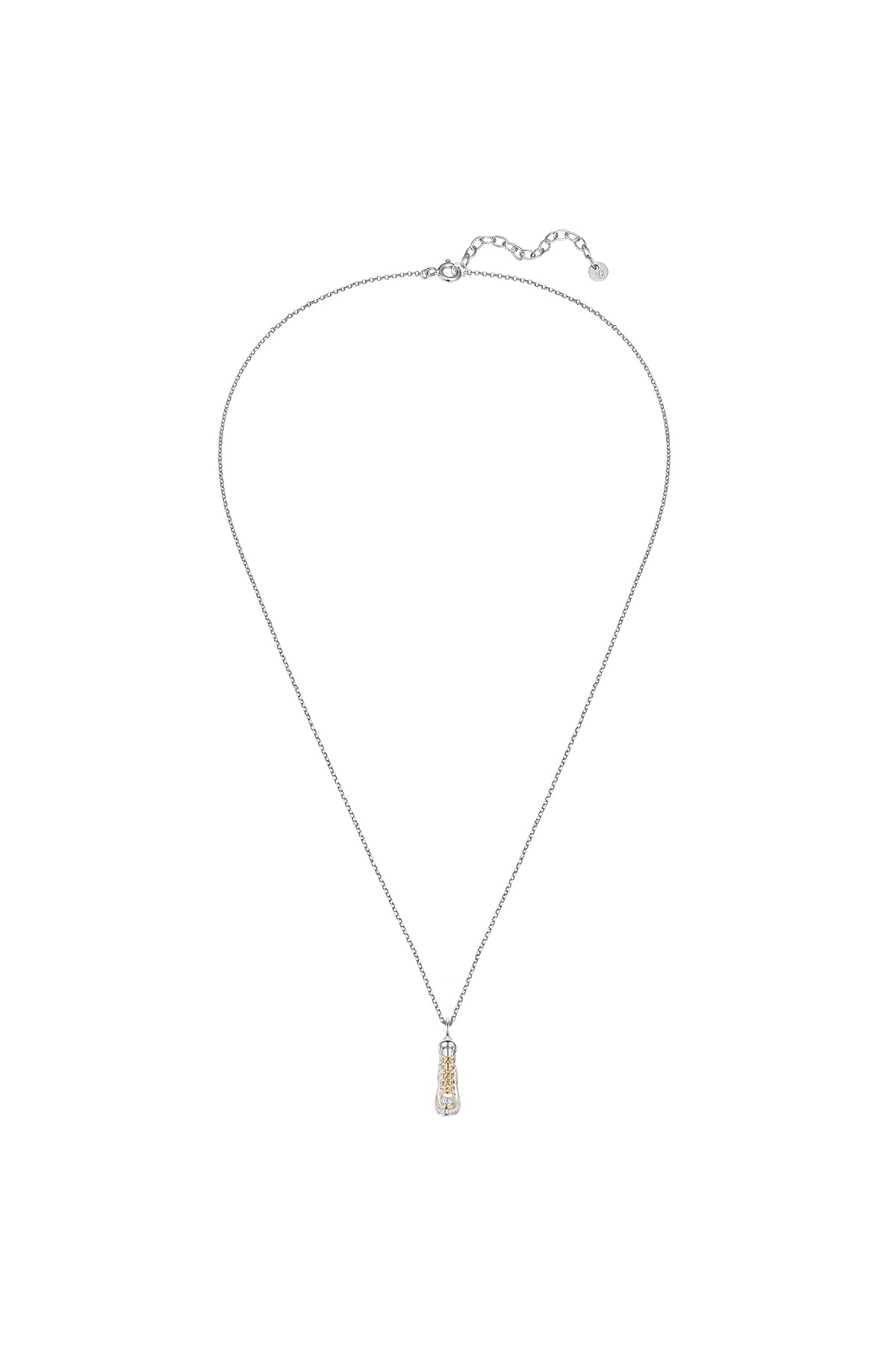 Glanzstücke München-Silberhalskette Kette mit Anhänger Sterling Silber bicolor Zirkonia weiß 4