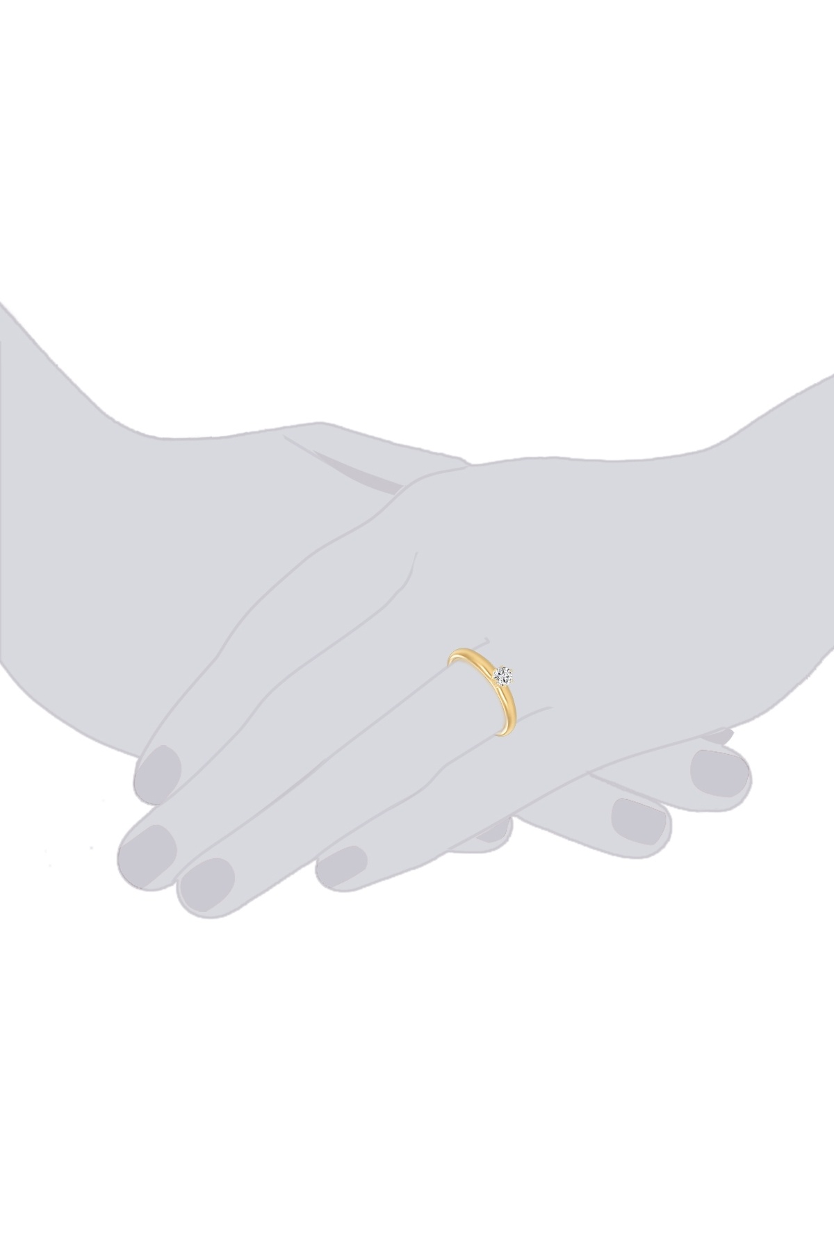 Trilani-Silberring Ring Sterling Silber gelbgold Zirkonia weiß 3