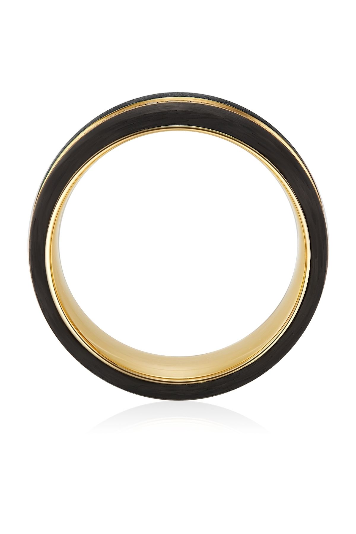 Trilani-Edelstahlring Ring Edelstahl Gelbgold Zirkonia Weiß 4