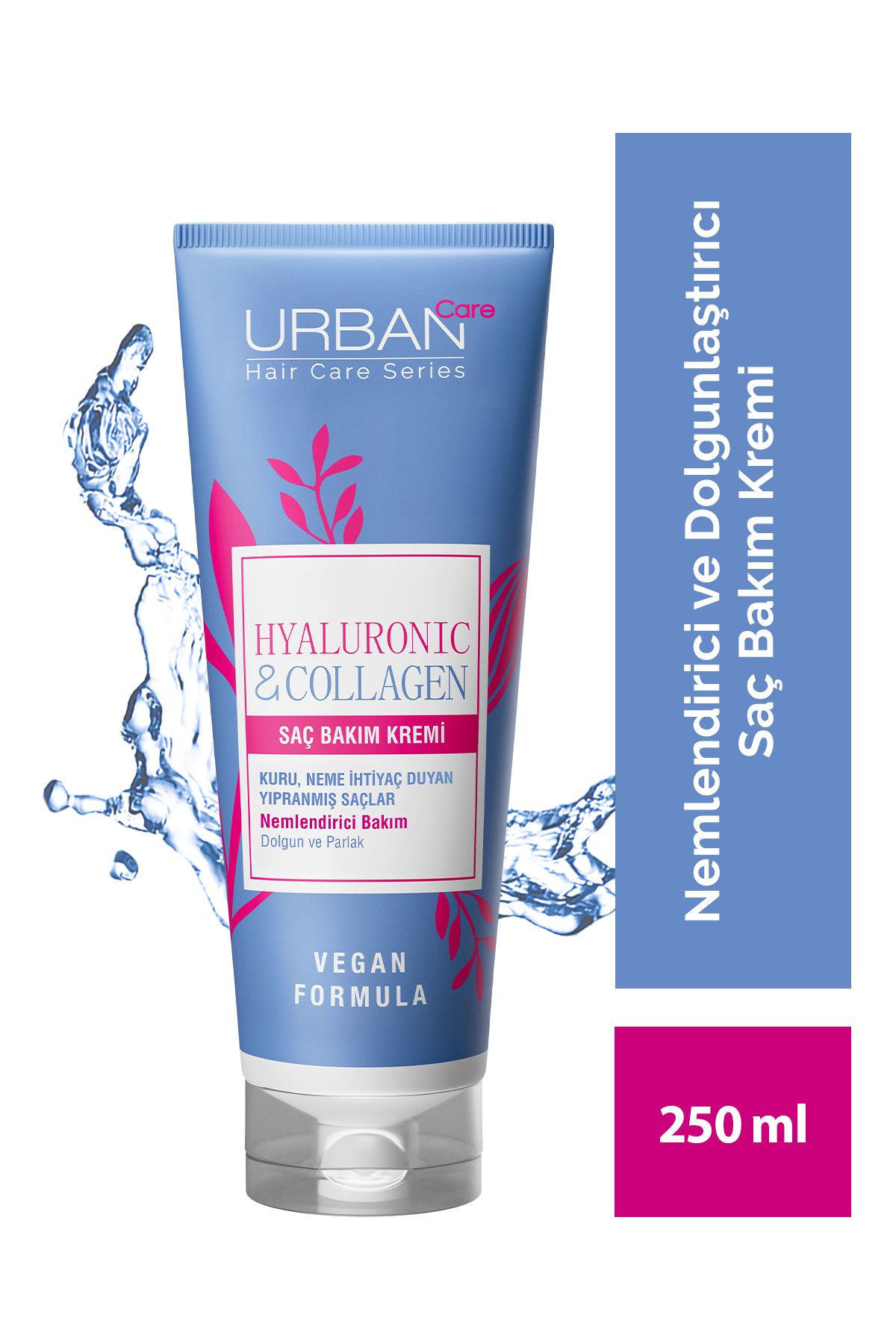 Hyaluronik Asit & Kolajen Kuru ve Cansız Saçlara Özel Saç Bakım Kremi-250ml-vegan