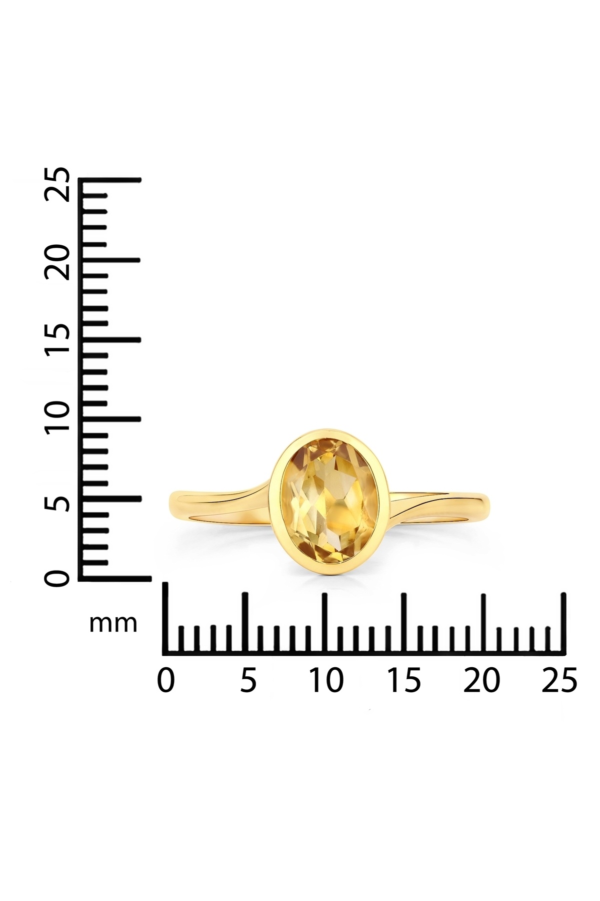 Rafaela Donata-Edelsteinring Ring Sterling Silber gelbvergoldet Citrin 4