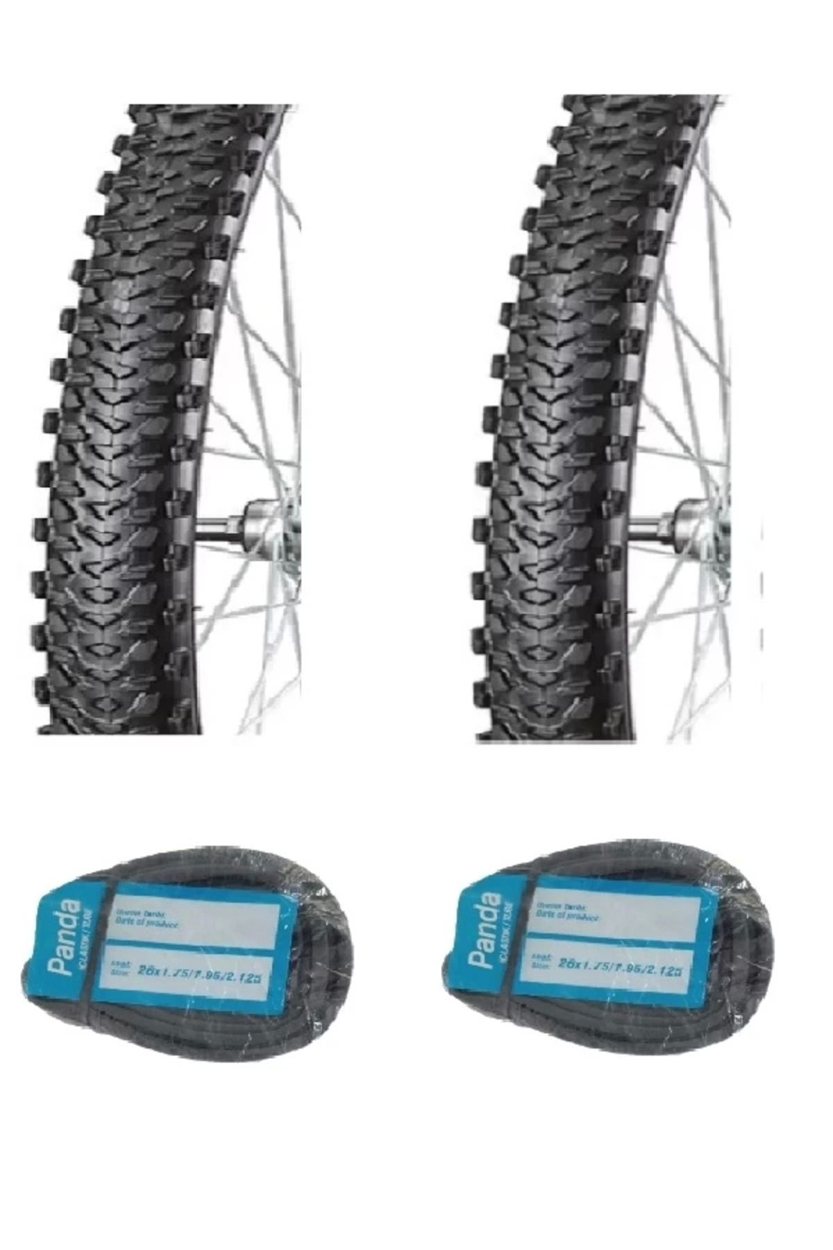 DIAMOND 26 Jant 26x1.95 Bisiklet Dış Lastiği B1435 X 2 Adet + Panda İç Lastik Seti
