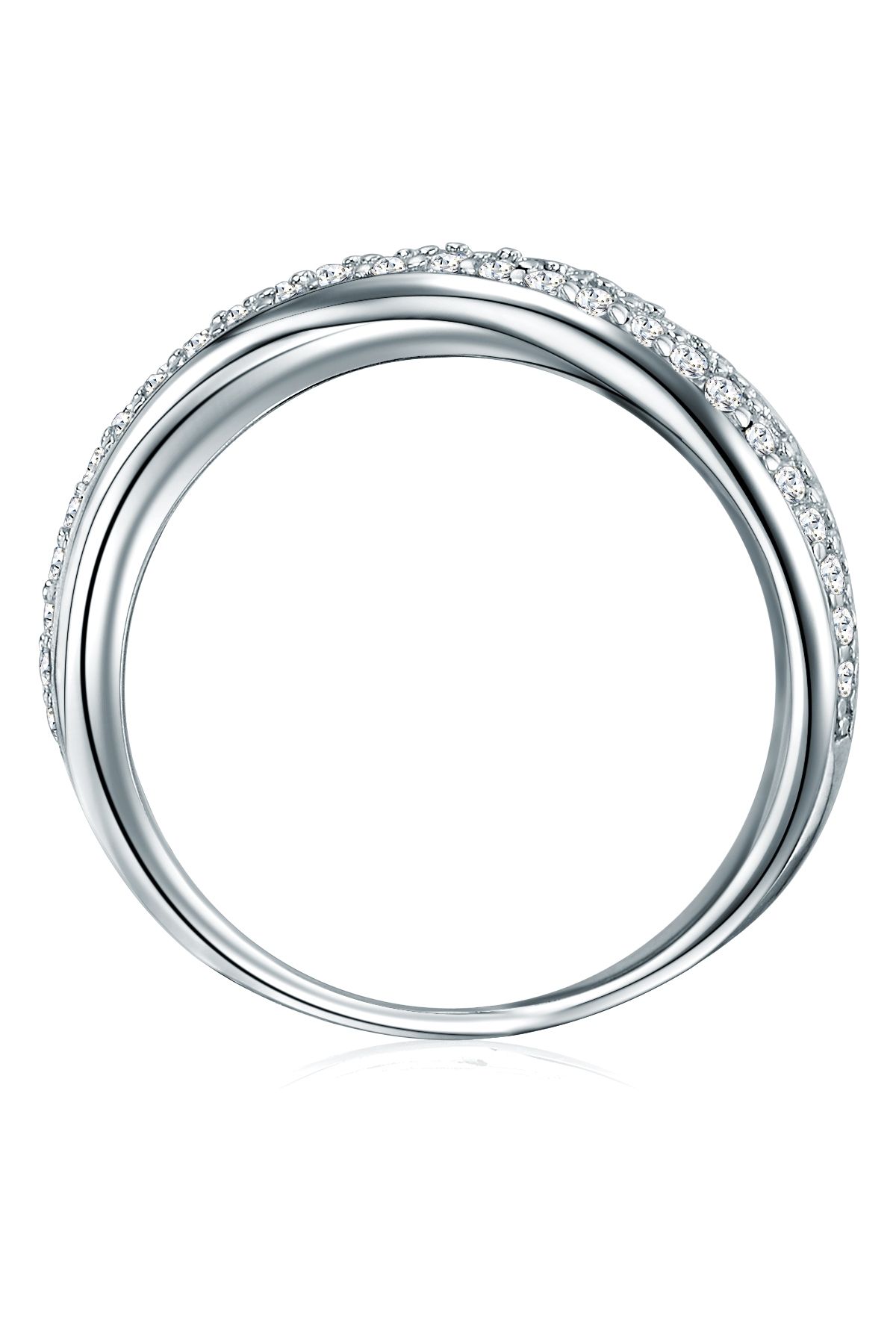 Trilani-Silberring Ring Sterling Silber Zirkonia Weiß 3