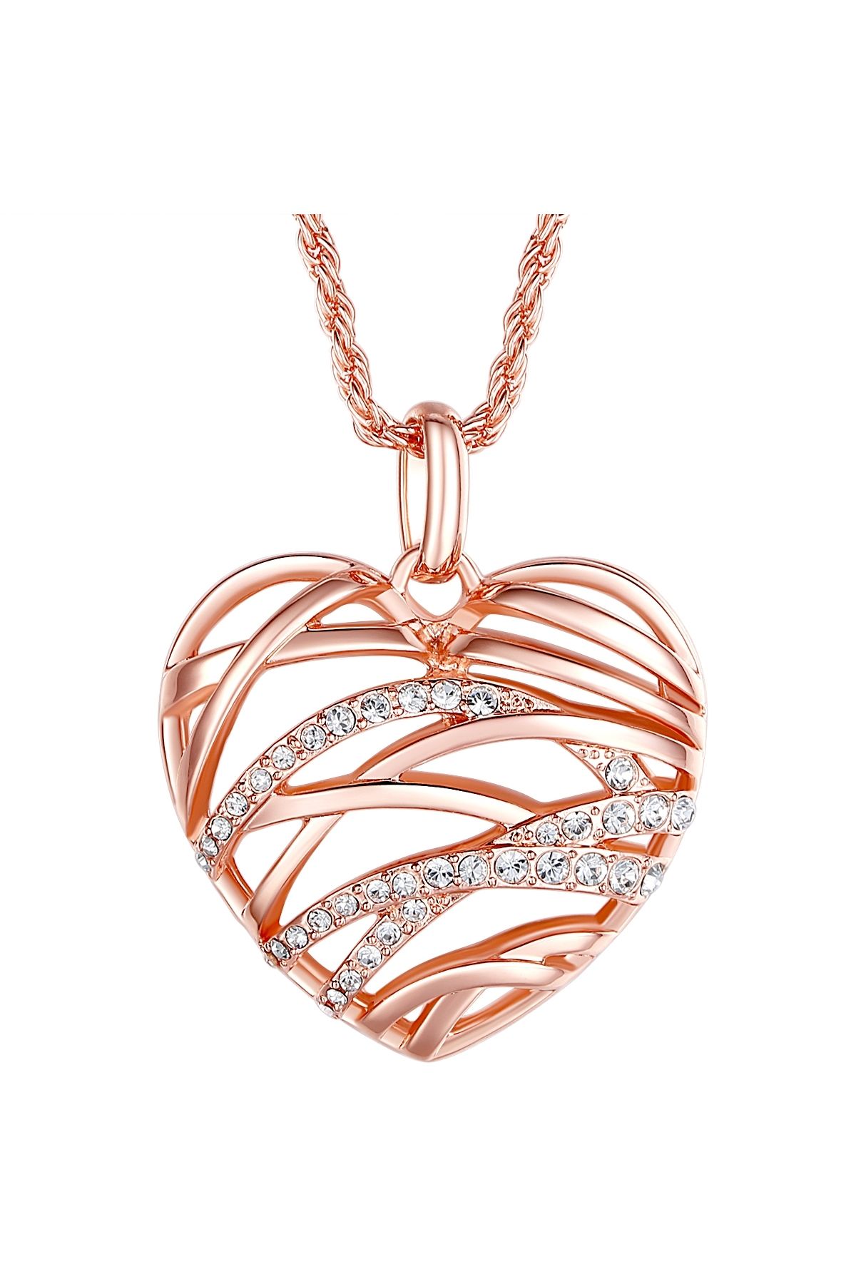 Lulu & Jane-Kette mit Kristallen von Swarovski® Kette mit Anhänger roségold verziert mit Kristallen von Swarovski® 1