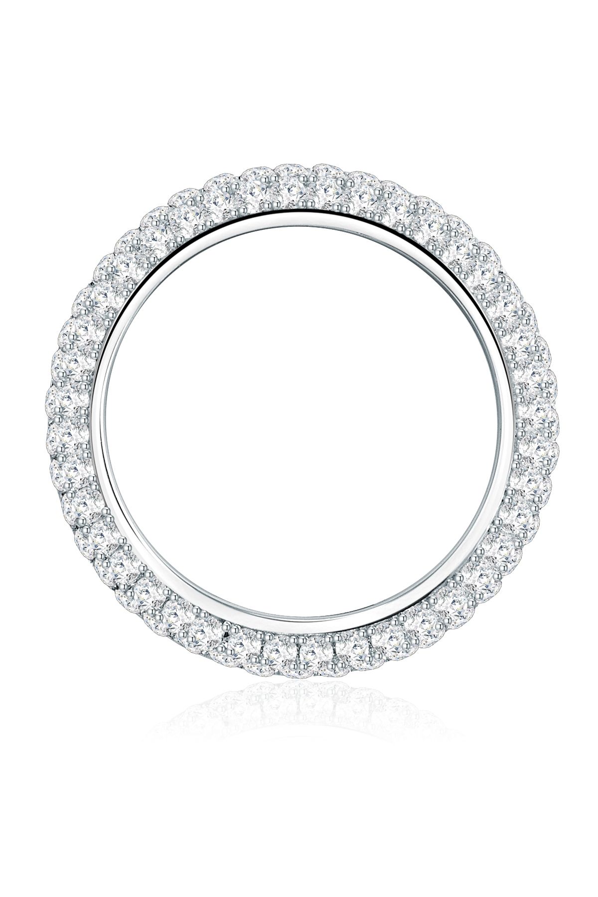 Trilani-Silberring Ring Sterling Silber Zirkonia Weiß 3