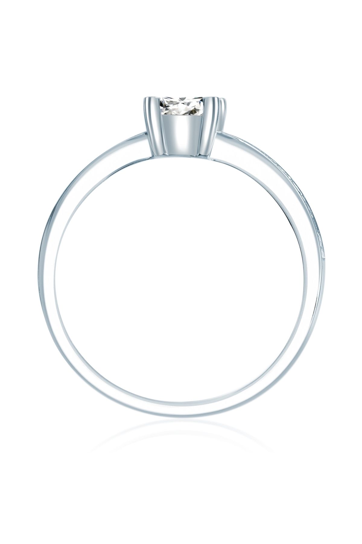 Trilani-Silberring Ring Sterling Silber Zirkonia Weiß 3