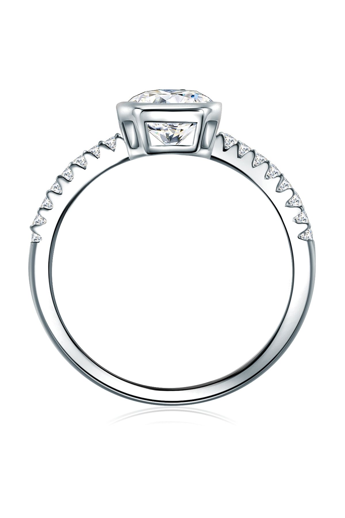 Trilani-Silberring Ring Sterling Silber Zirkonia Weiß 2