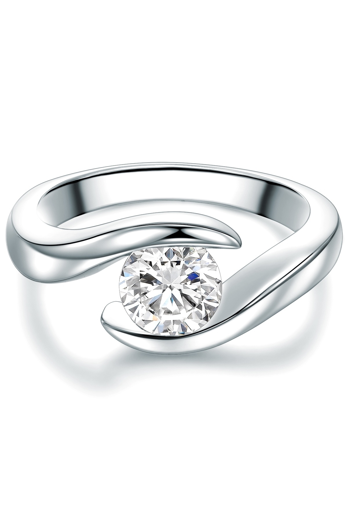 Trilani-Silberring Ring Sterling Silber Zirkonia weiß 1