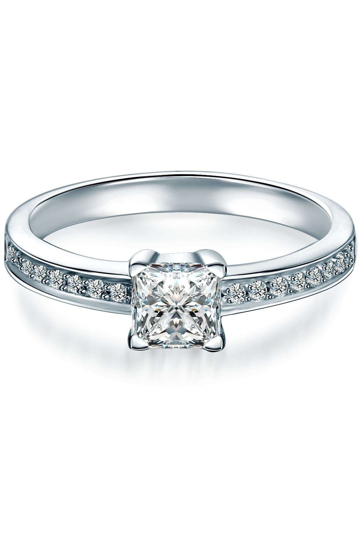 Trilani-Silberring Ring Sterling Silber Zirkonia Weiß 1