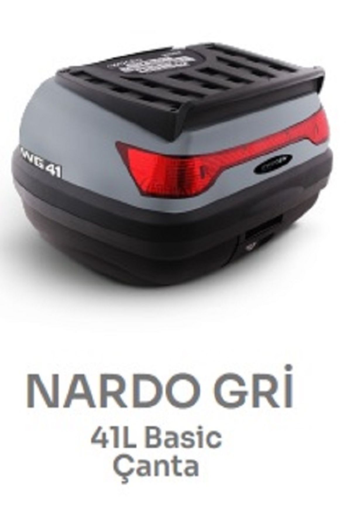WOGEN BERMOT WOGEN KUBA KM125-6 MAX 41 LİTRE MOTOSİKLET ARKA ÇANTA ÜST BAGAJ NARDO GRİ