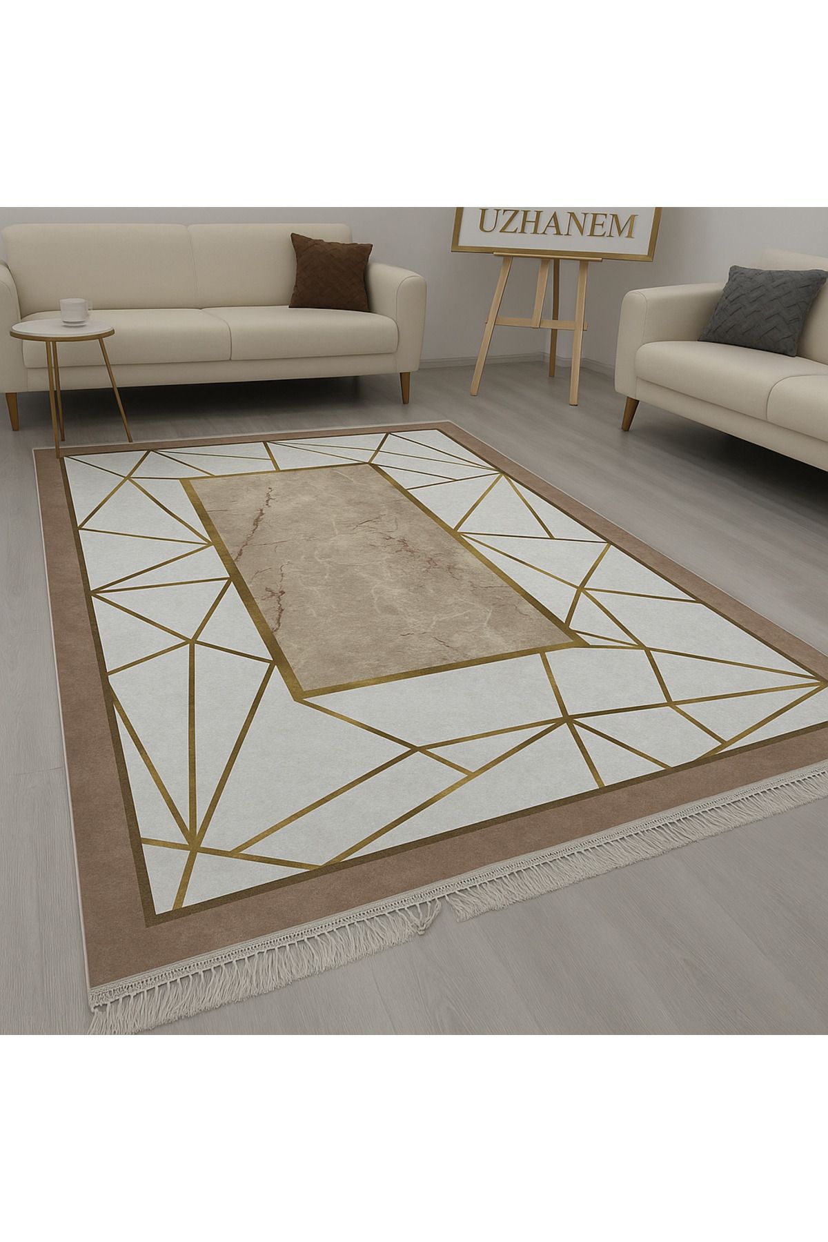 uzhanem Dot Taban Kaymaz Halı Yolluk Mutfak Salon Halısı Dijital Baskılı Yıkanabilir