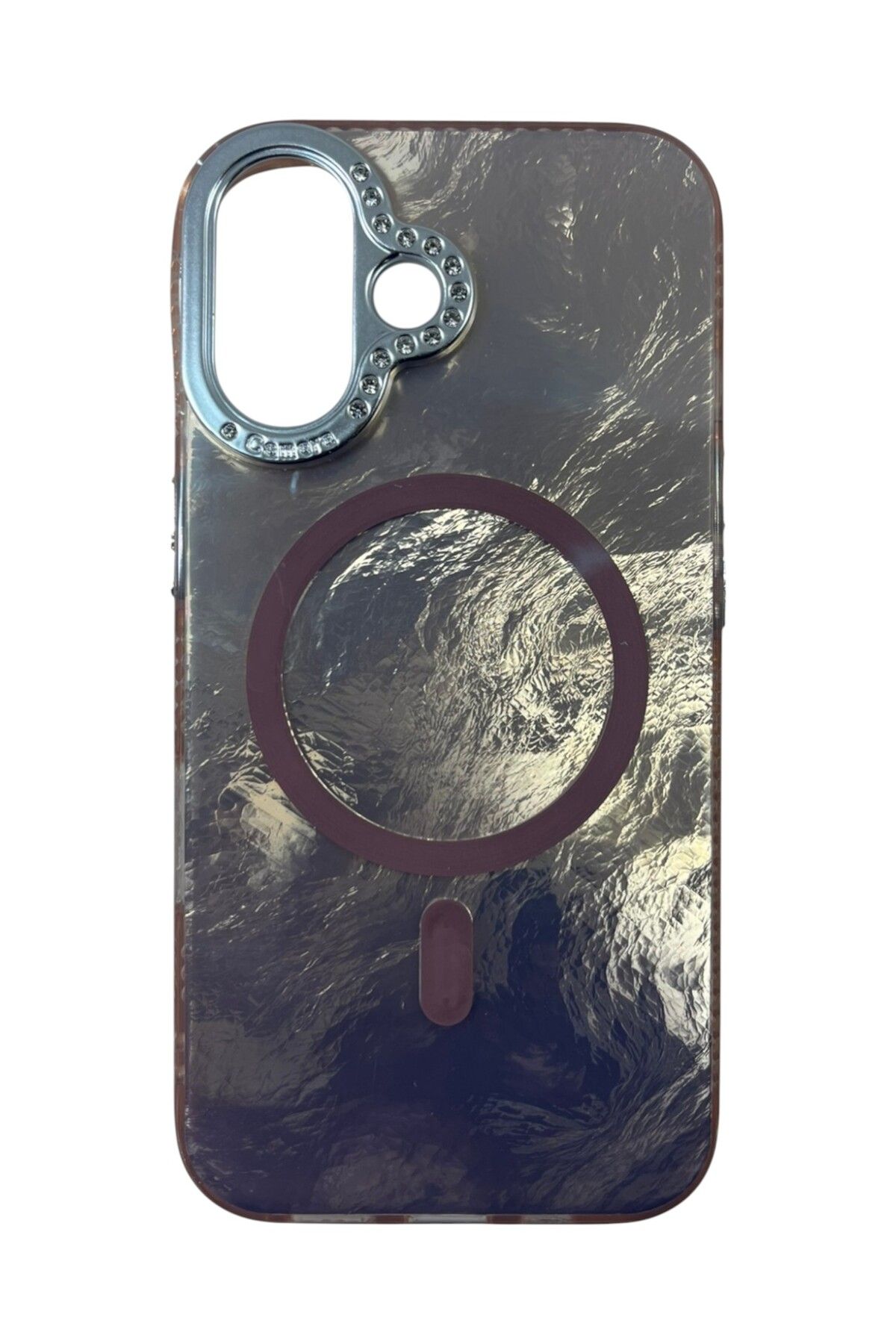 Di Aksesuar iPhone 16 Kahverengi Marble Kılıf