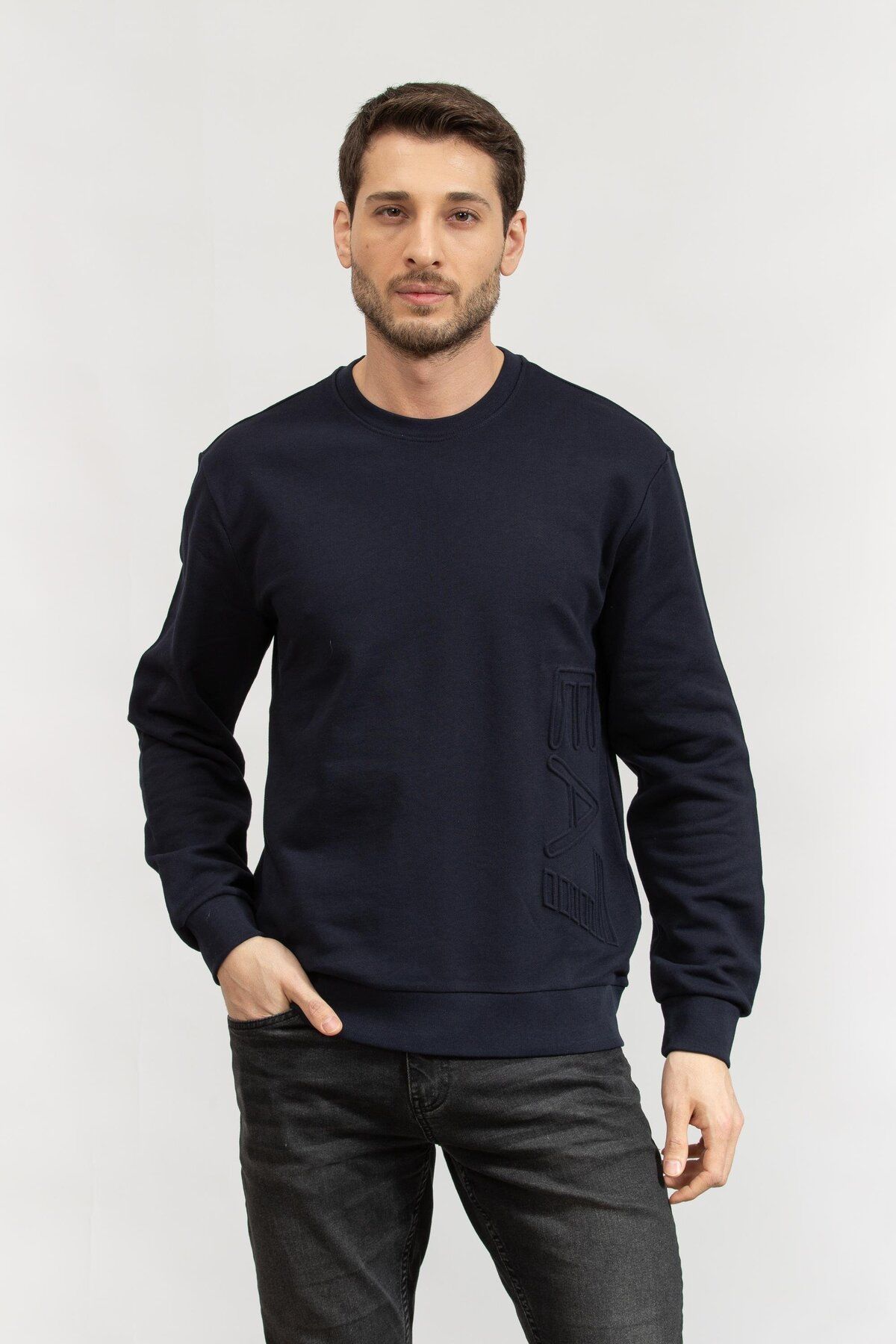 EA7 Erkek Bisiklet Yaka Sweatshirt