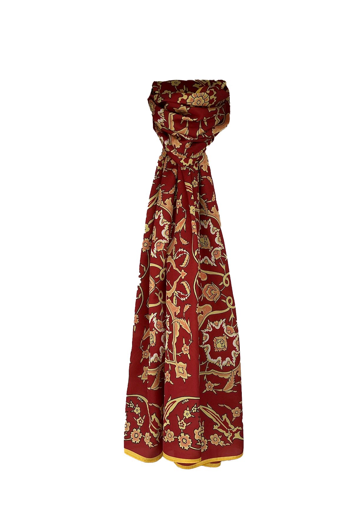 EDİRNE KIRMIZISI FULAR LALEZAR 45*145cm