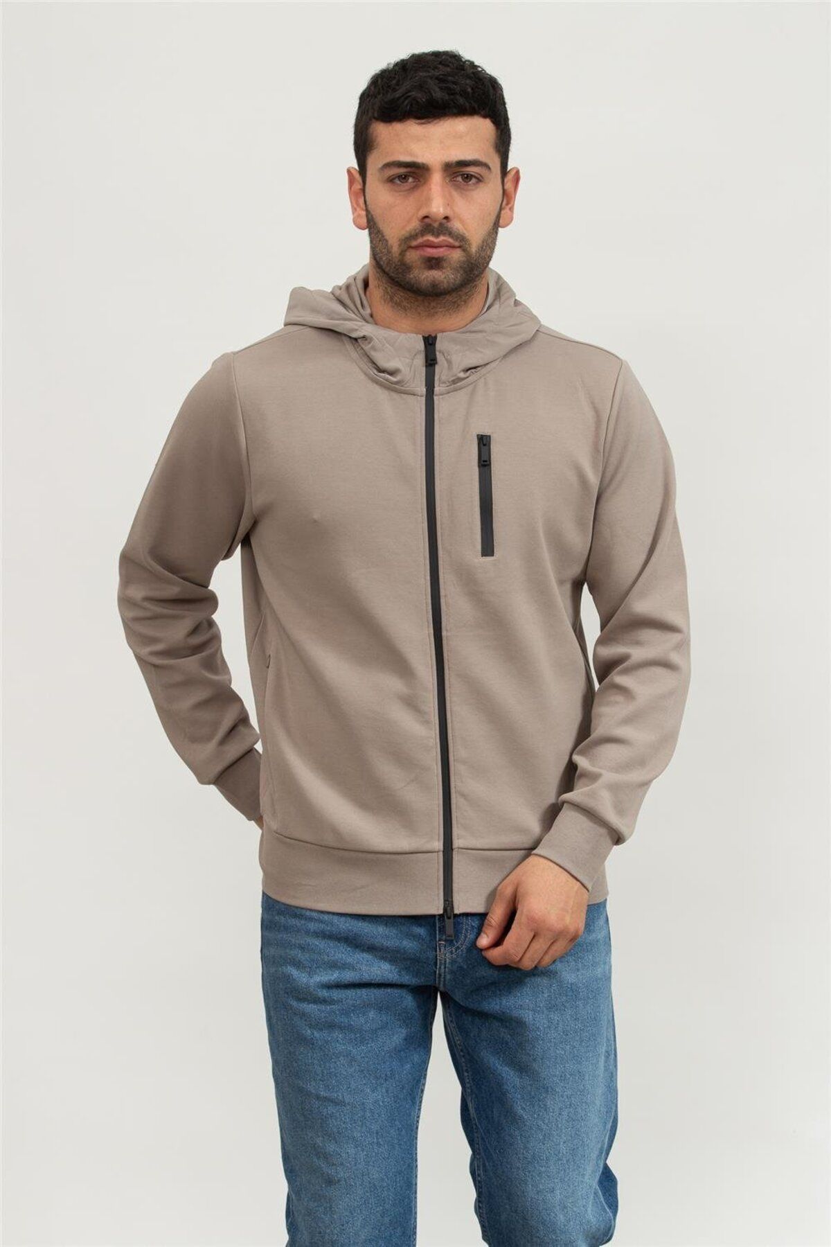 Calvin Klein Erkek Fermuarlı Sweatshirt