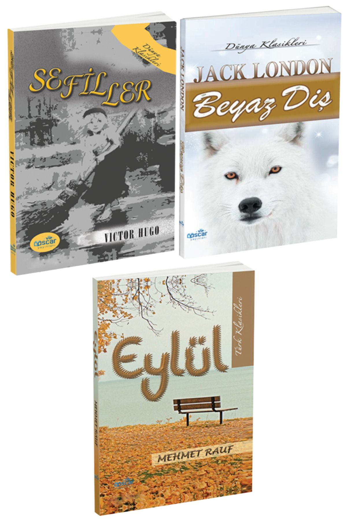 Panem Yayınları Klasik Romanlar: Victor Hugo Sefiller + Jack London Beyaz Diş + Mehmet Rauf Eylül