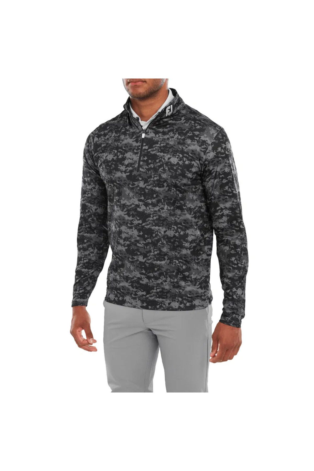 FootJoy Bulut Kamuflaj Baskılı Mid Layer Siyah 80110