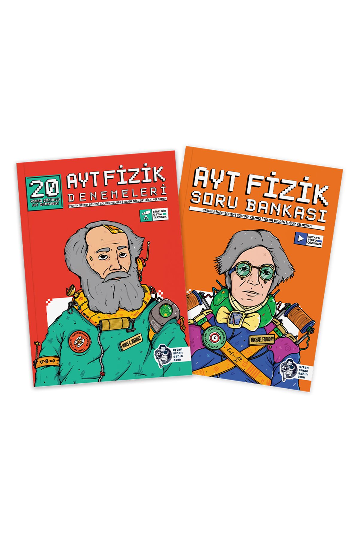 Ertan Sinan Şahin AYT Fizik Deneme & AYT Fizik Soru Bankası - 2'li Kitap Seti