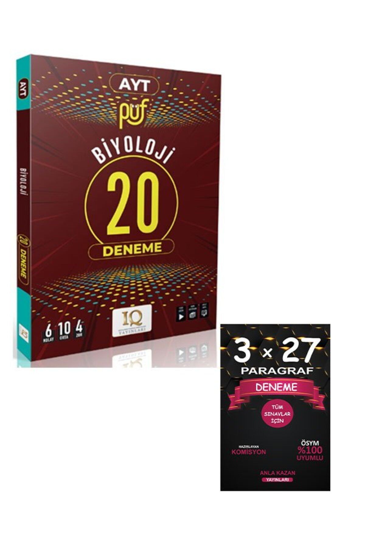 Anla Kazan Yayınları Paraf Yayınları AYT Biyoloji Püf 20 li Deneme+AnlaKazan Paragraf