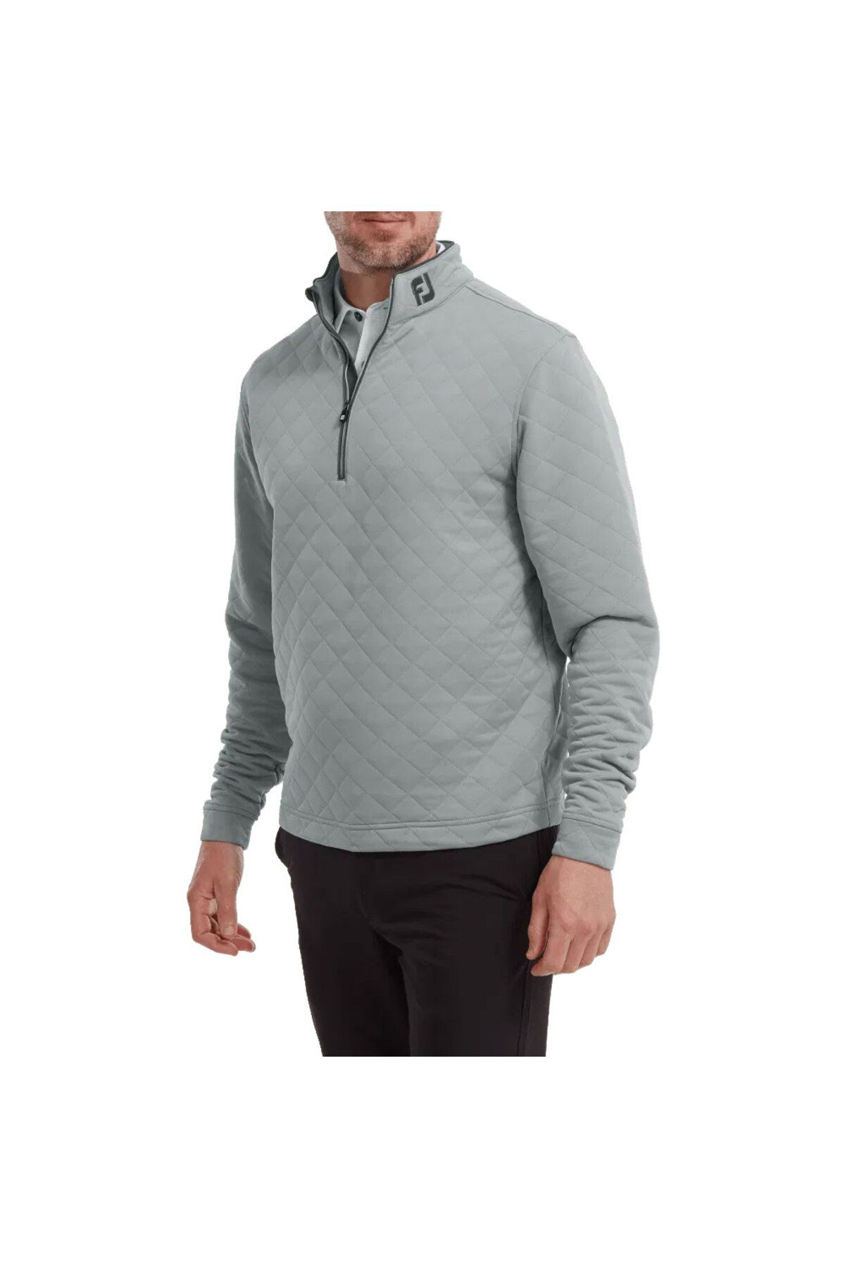 FootJoy Diamond Jacquard Chill-Out Pullover Gri 88453