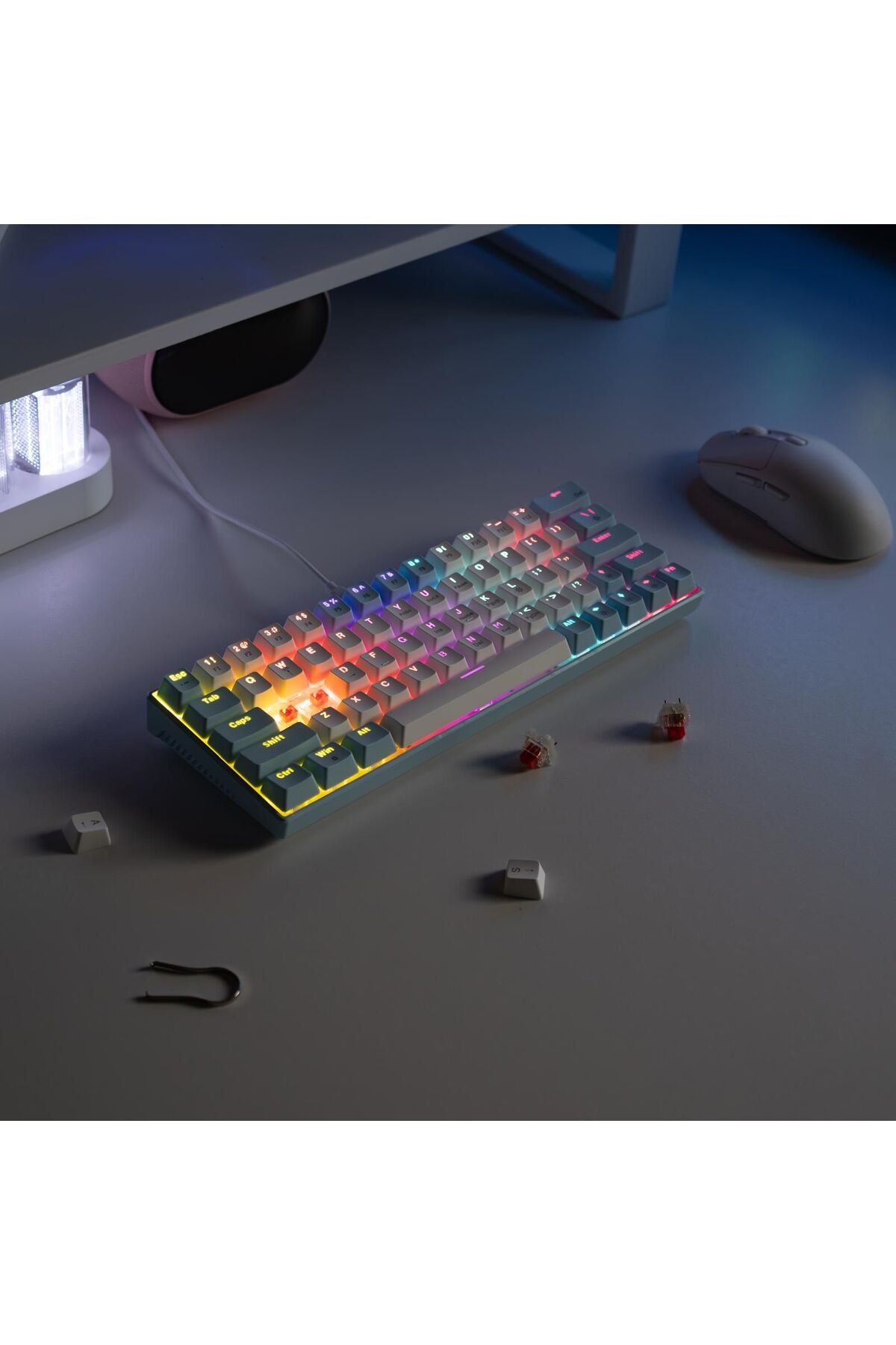 Coverzone ZIFRIEND Türkçe Q Tuş Dizilimi RGB Mekanik Oyuncu Klavye