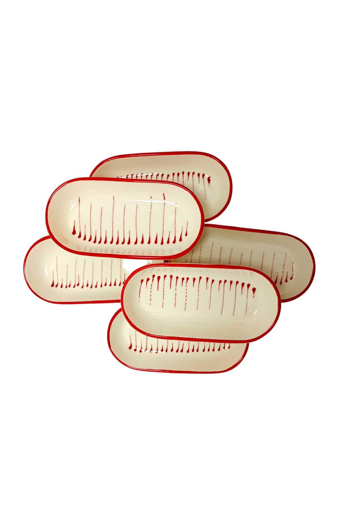 Kızıltüy Shop Damla Desenli Kabartmalı Meze ve Çerez Tabağı
