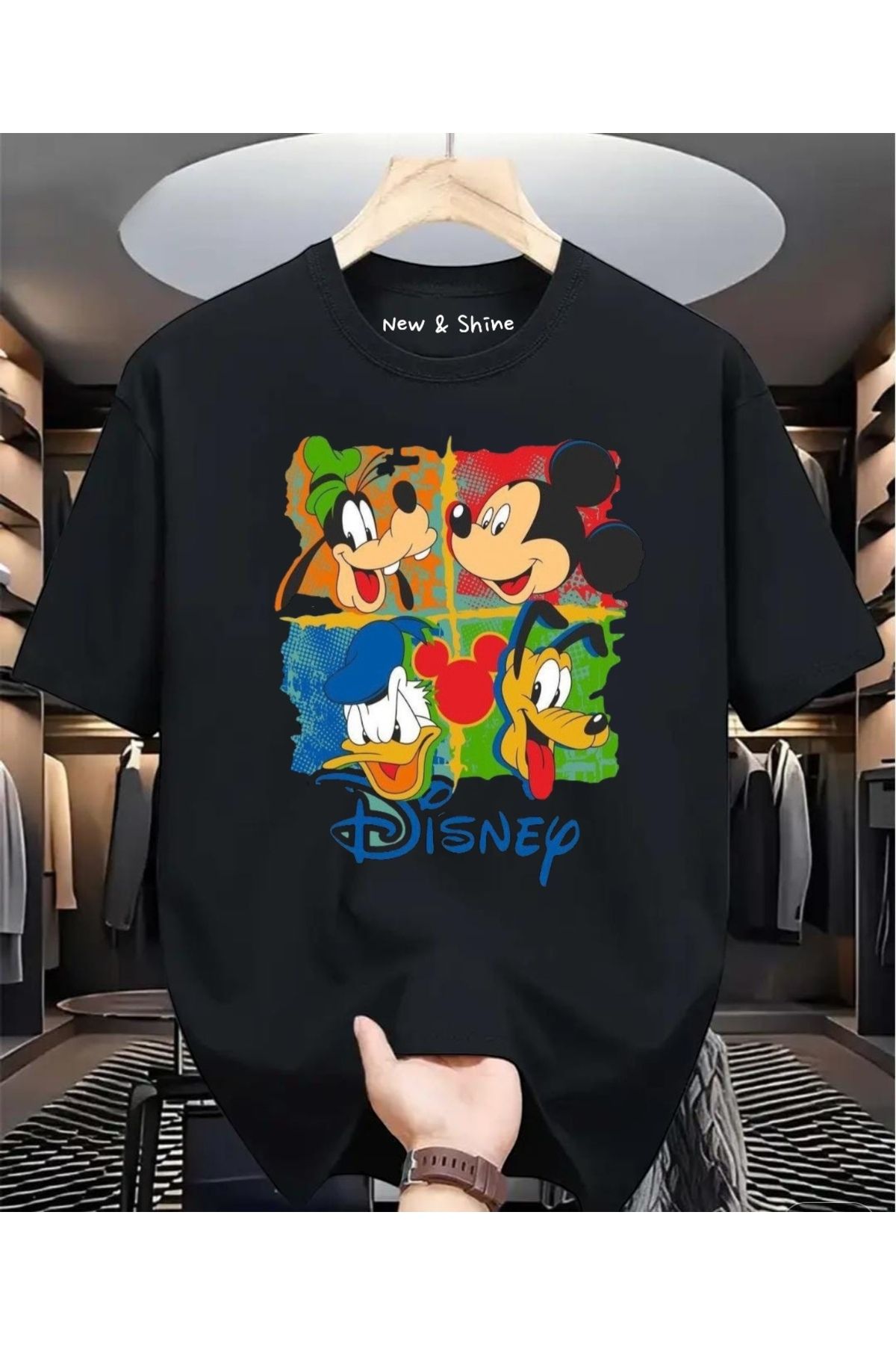 New Shine Disney Baskılı Oversize T-Shirt