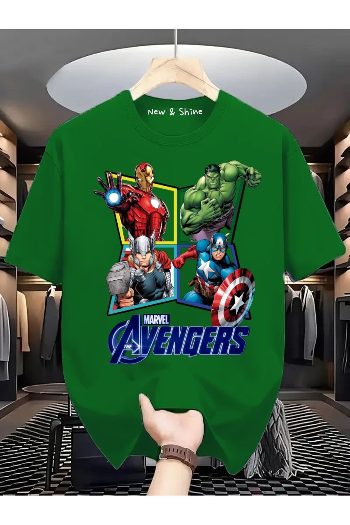 New Shine Avengers Baskılı Oversize T-Shirt