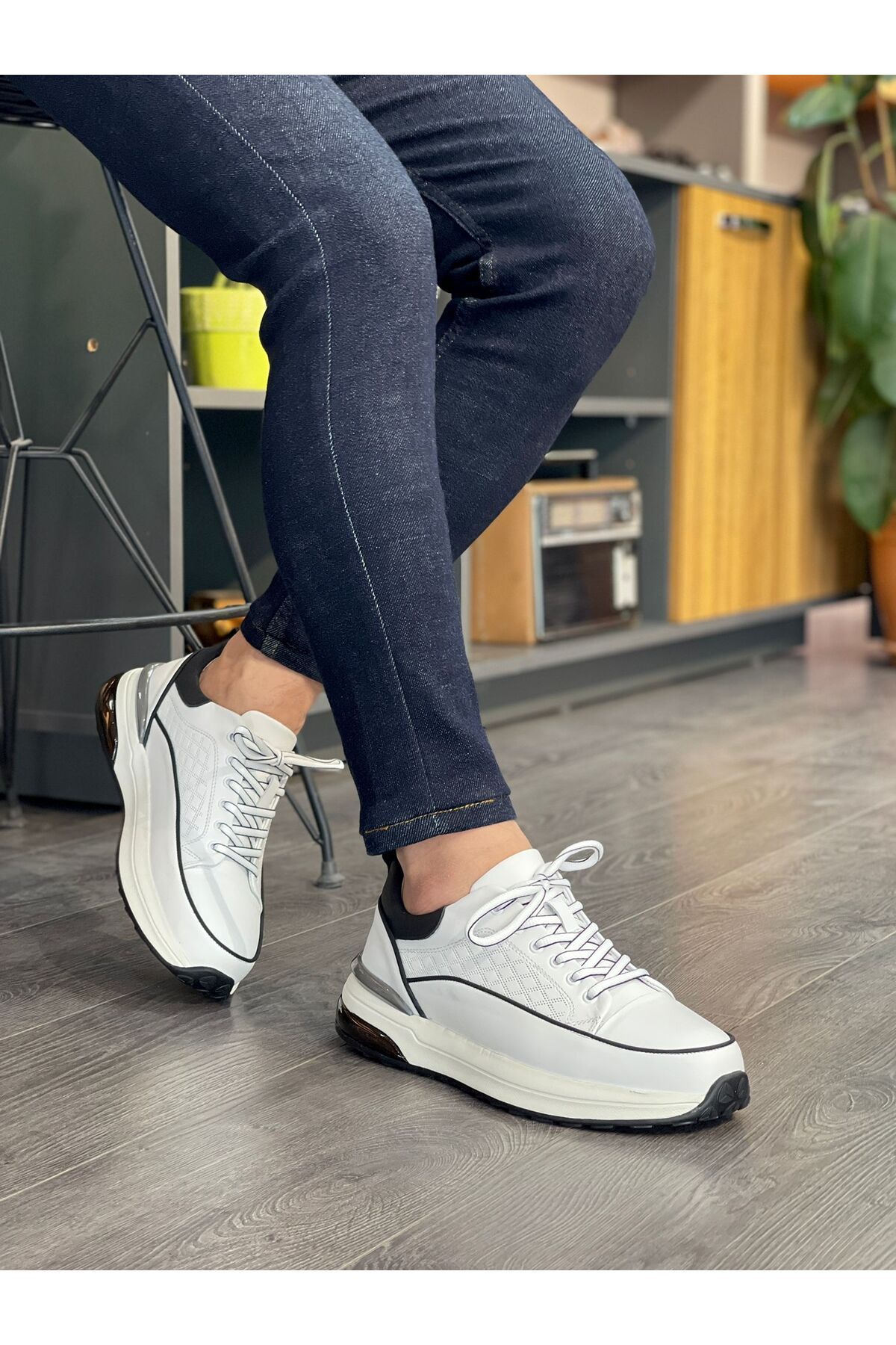 MOR KUNDURA Hakiki Deri Günlük Kullanım Sneakers Erkek Ayakkabı