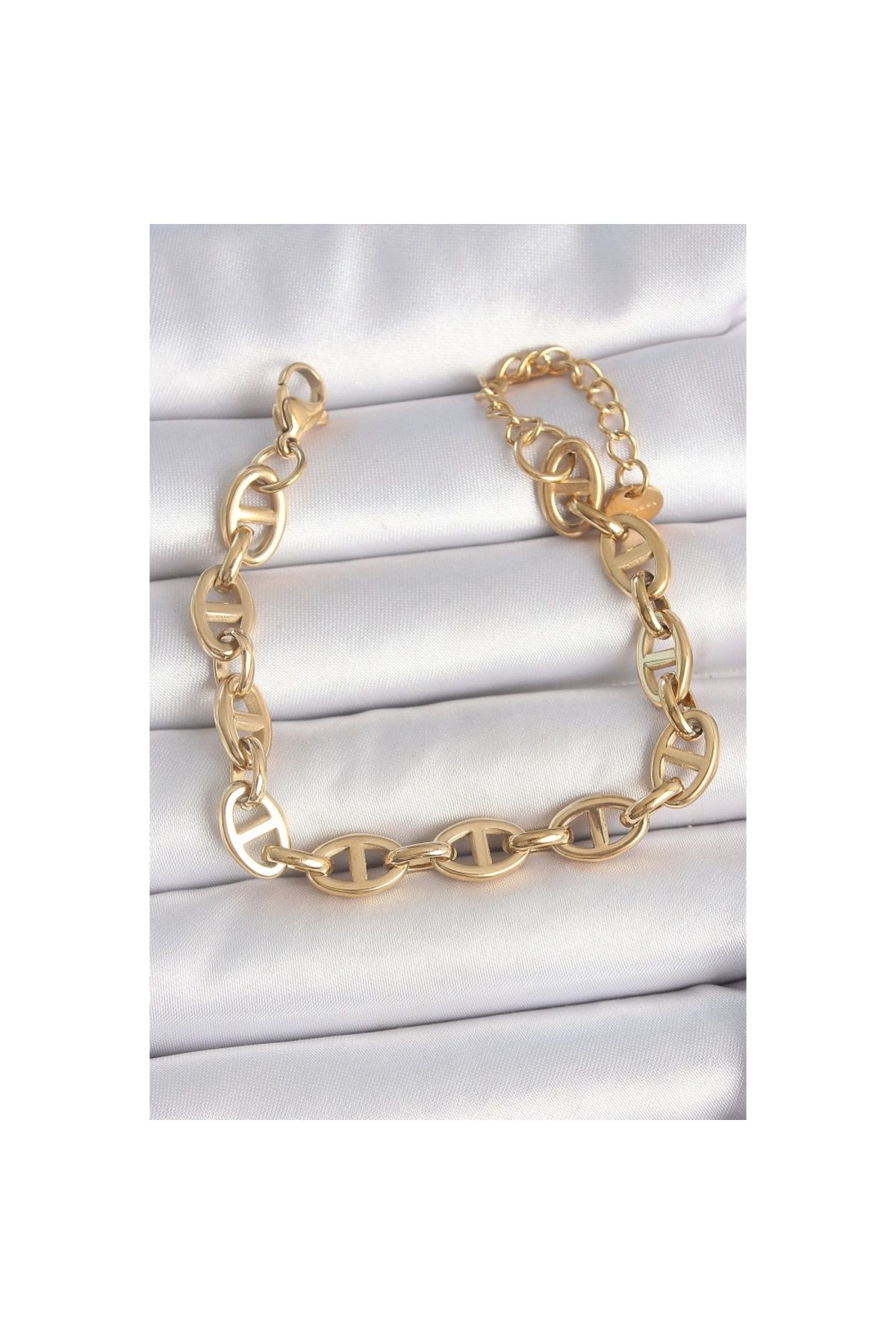 Findit 316L Çelik Gold Renk Zincir Model Kadın Bileklik