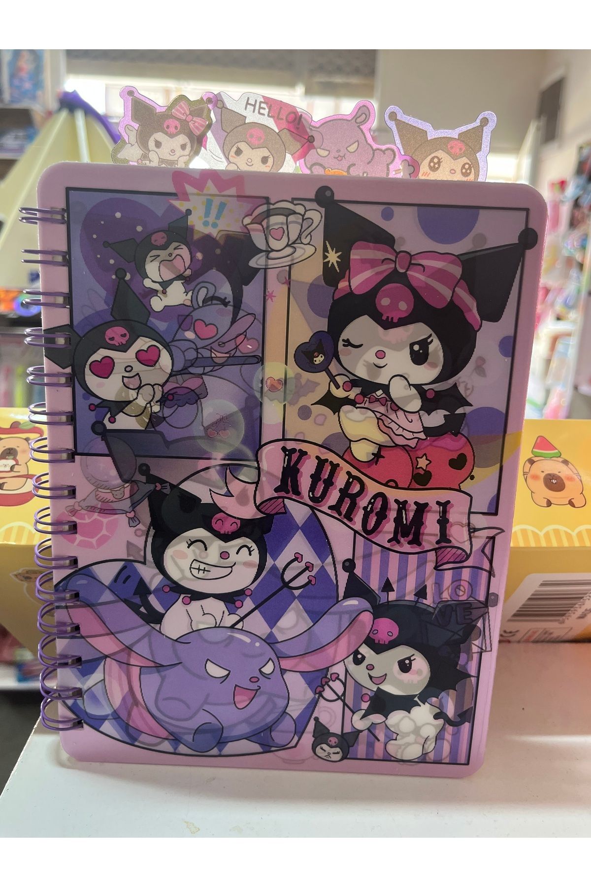 1000 çeşit hediye dünyası Kuromi 3d tv defter ayraçlı