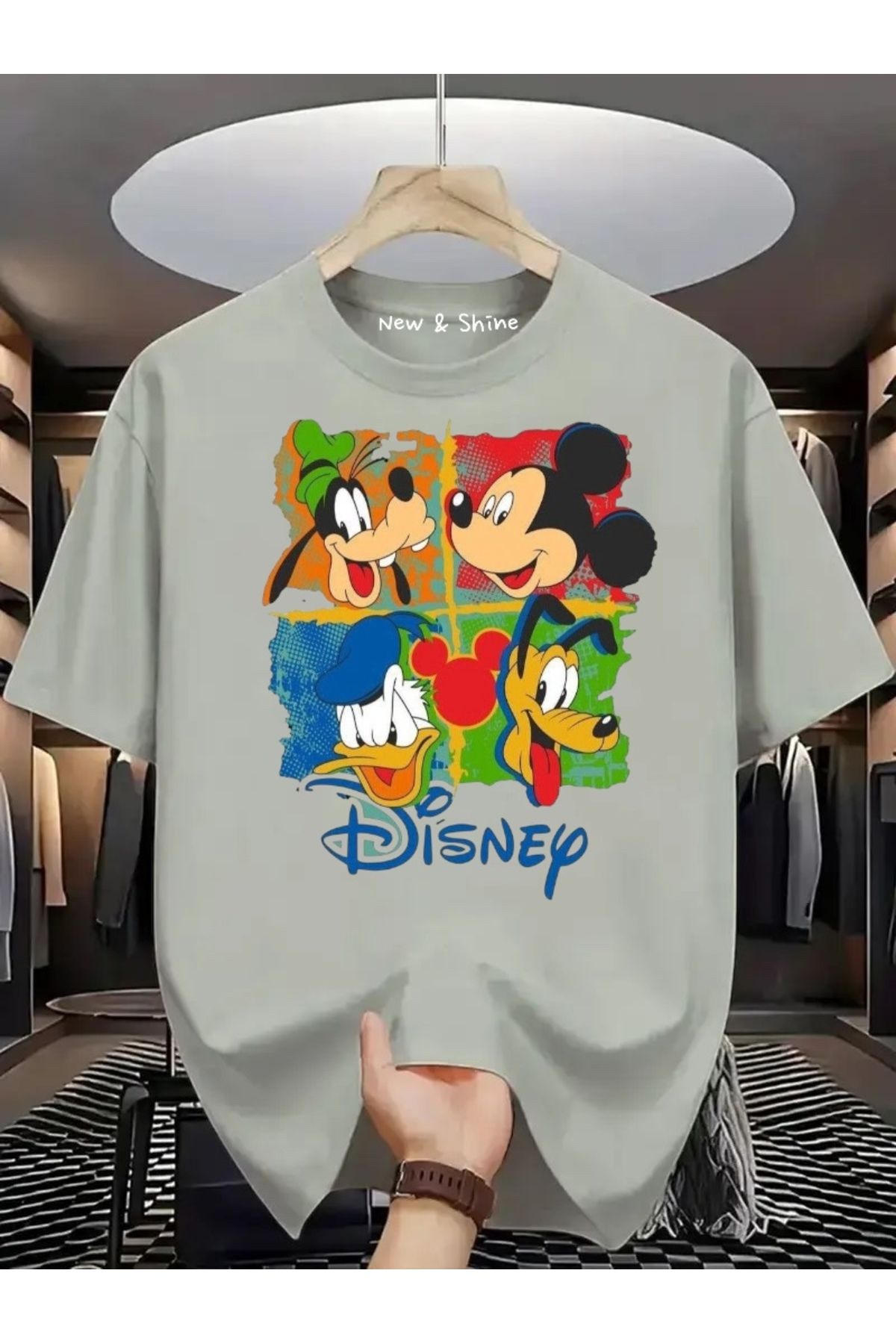 New Shine Disney Baskılı Oversize T-Shirt
